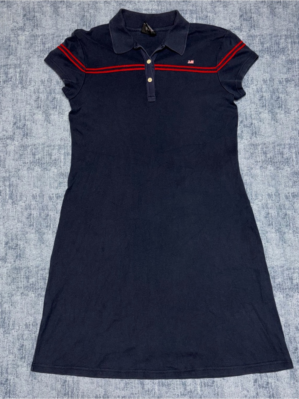 Vintage 90s Polo Jeans Co Ralph Lauren Collared Dress Blue Women’s Size XL